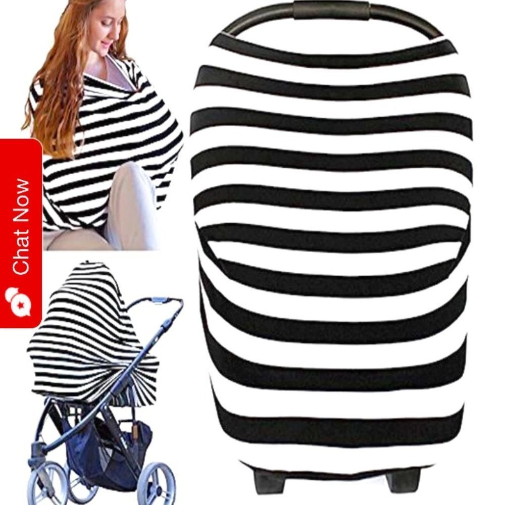 KEA Babies Multi-Use Cover black/white stripes.